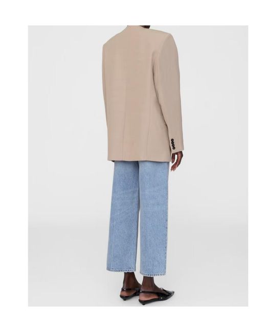 Anine Bing Natural Maron Blazer