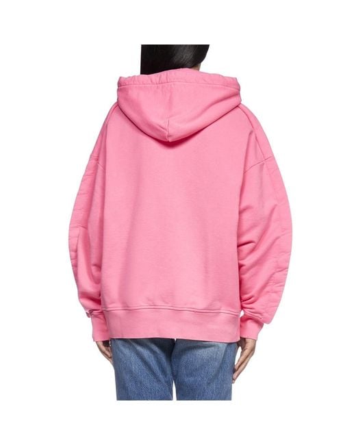 Ambush Pink Stitched Edge Drawstring Hoodie