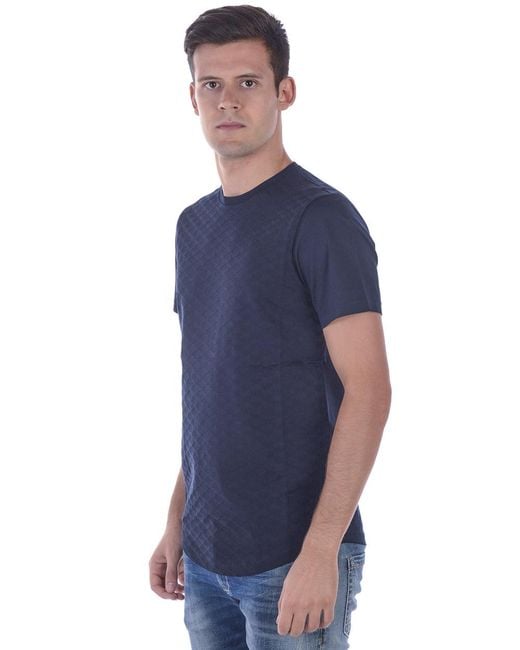 Emporio Armani Blue Logo T-Shirt for men