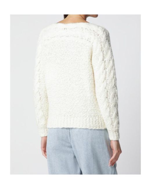Isabel Marant Blue Ecru Wool-Blend Sweater