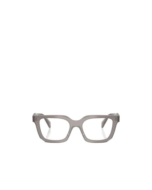 Prada White Eyewear Square Frame Glasses