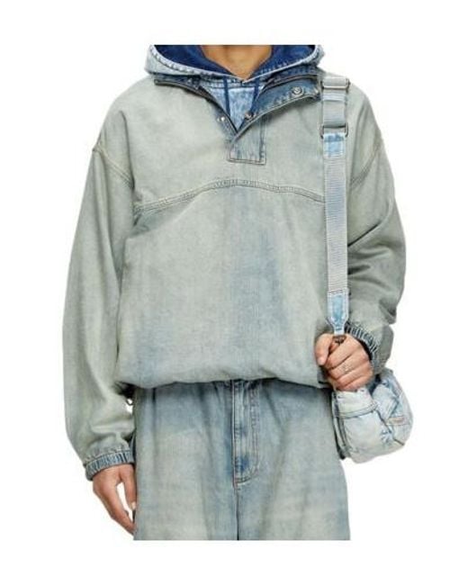 DIESEL Blue D-Flow Sweatshirt for men