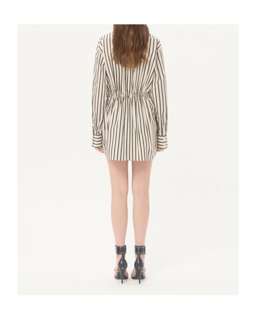 Valentino Natural Striped Bow Detailed Dress