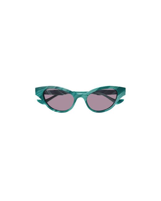 Gucci Blue Eyewear Cat-Eye Frame Sunglasses
