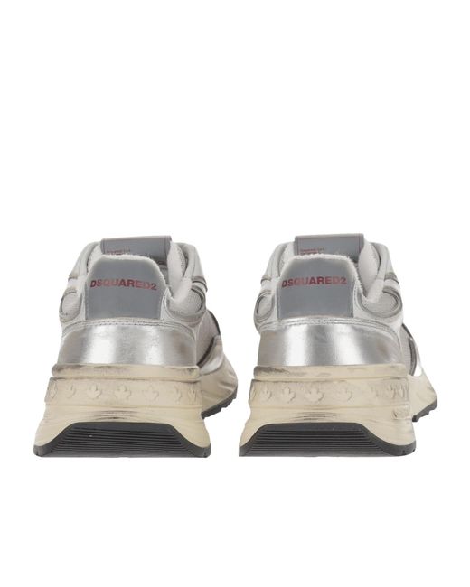 DSquared² Gray Sprinter Lace-Up Sneakers for men