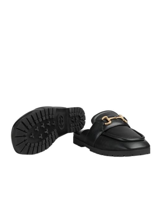 Gucci Black Horsebit Slip-On Mules for men