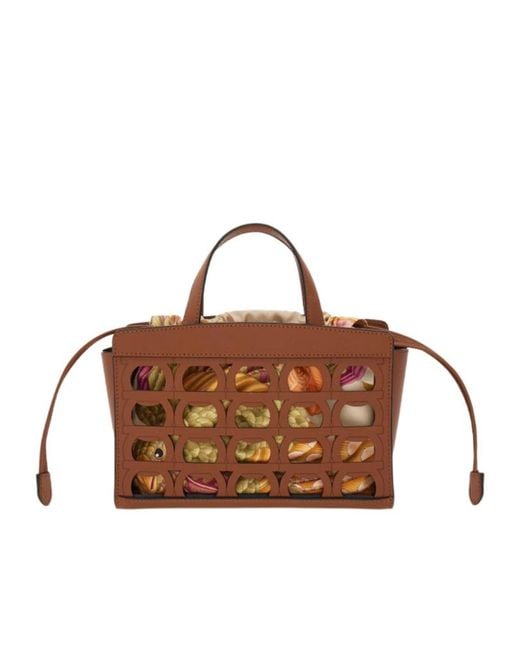Ferragamo Brown Mini Tote Bag
