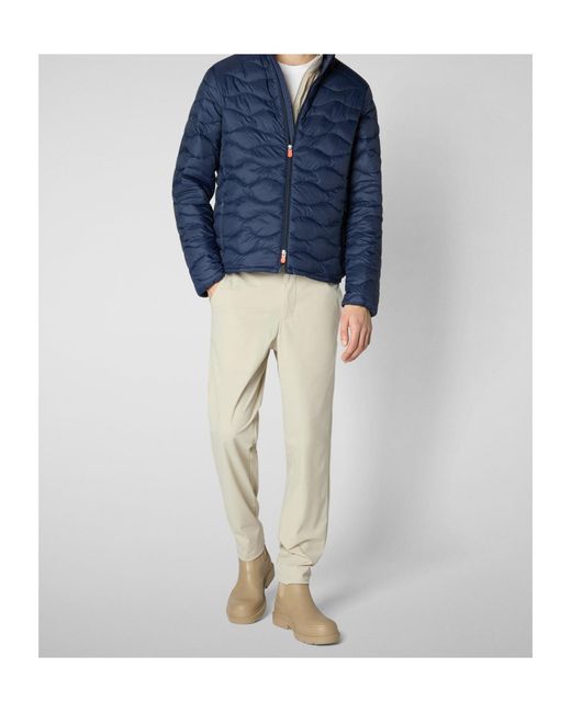 Save The Duck Blue Whirl Puffer Jacket for men