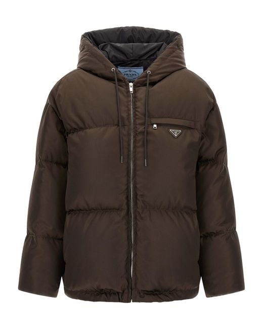 Prada Brown Long-Sleeved Padded Jacket