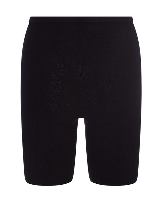 Rabanne Blue Logo Embroidered Cycling Shorts