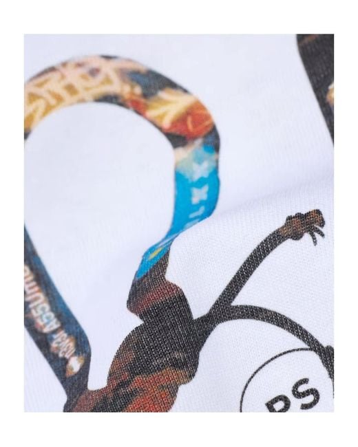 Paul Smith White Carabiner-Graphic T-Shirt for men