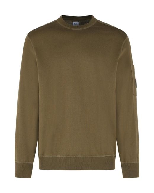 C P Company Green Lens Detailed Knitted Jumper for men
