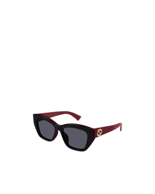 Gucci Black Eyewear Cat-Eye Frame Sunglasses