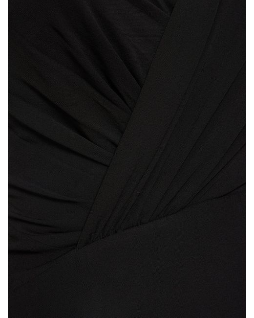 Alexandre Vauthier Black Plain Jersey Mid-Length Dress