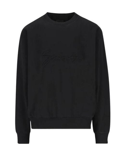 Givenchy Black Logo Detailed Crewneck Sweatshirt for men