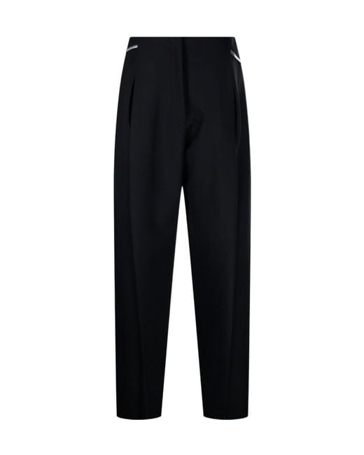 Sportmax Black Pleat Detailed Pants