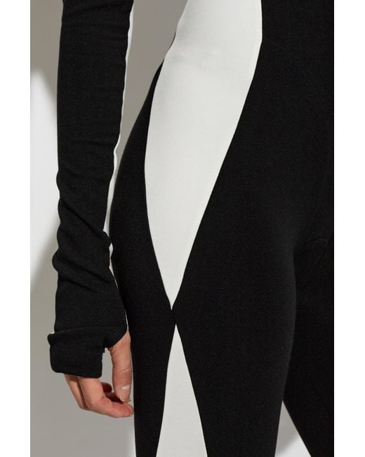 DSquared² Black Skiers Jersey Panelled High-Neck Jumpsuit