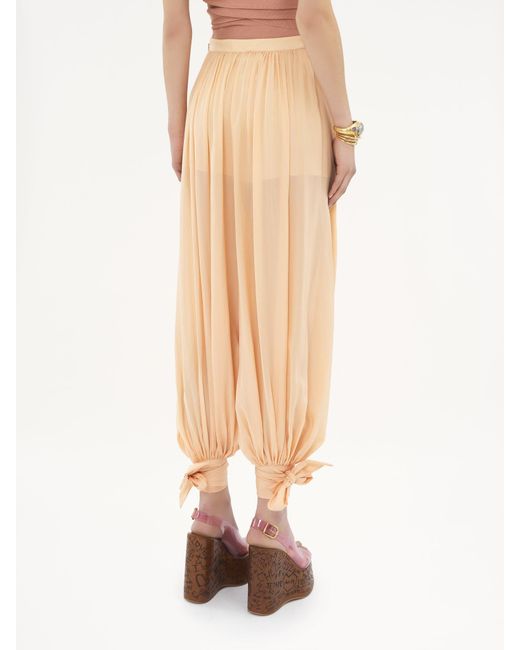 Chloé Natural Chloé Fluid Pleated Pants