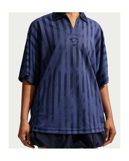 Nike Blue Runway Striped T-Shirt