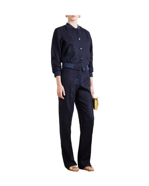 Giuliva Heritage Blue Straight-Leg Casual Pants