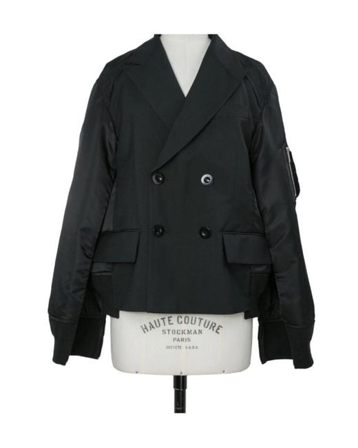 Sacai Black Patchwork Jacket