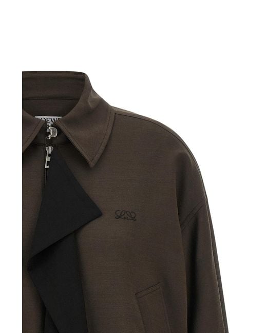 Loewe Black Viscose And Wool Jacket