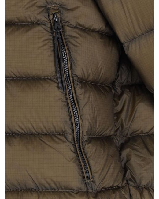 C P Company Green Quilted Hooded Jacket for men