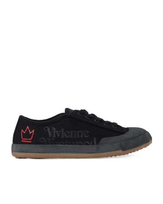 Vivienne Westwood Black Animal Gym Lace-Up Sneakers for men