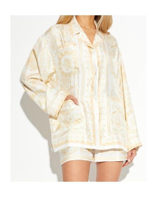 Versace Natural La Coupe Des Dieux Printed Shirt