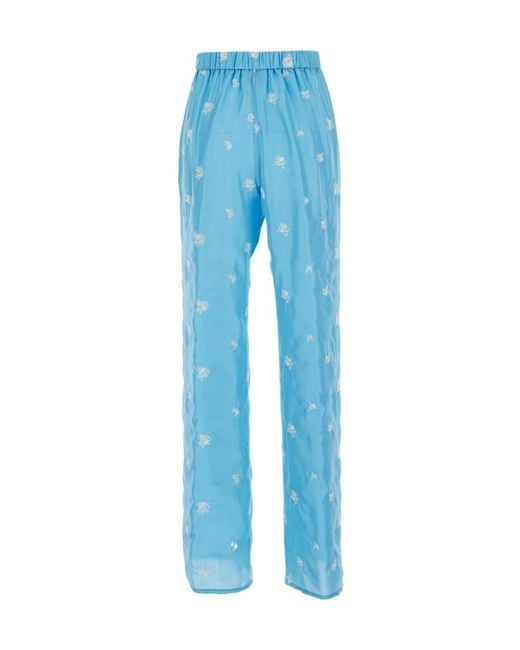 Forte_forte Blue Embroidered Trousers