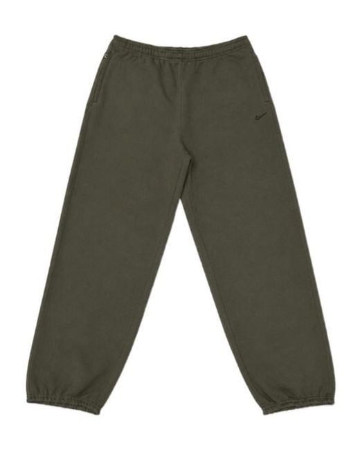 Nike Gray Logo-Embroidered Track Pants for men