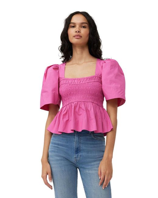 Ganni Pink T-Shirts And Polos