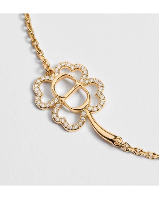 Dior Metallic Cd Shiny Clover Bracelet