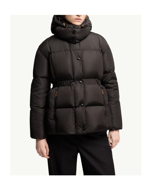 Moncler Black Agneux Hooded Short Down Jacket