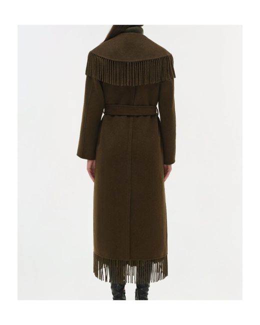 Jonathan Simkhai Green Carrie Fringe Coat