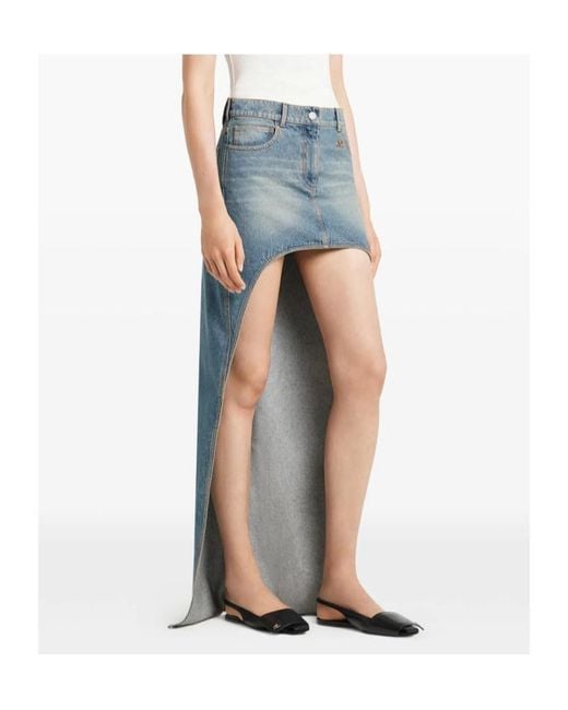Courreges Gray Courrèges Logo Patch Buttoned Skirt