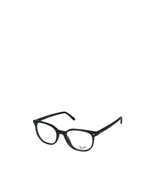 Ray-Ban White Elliot Square Frame Glasses for men