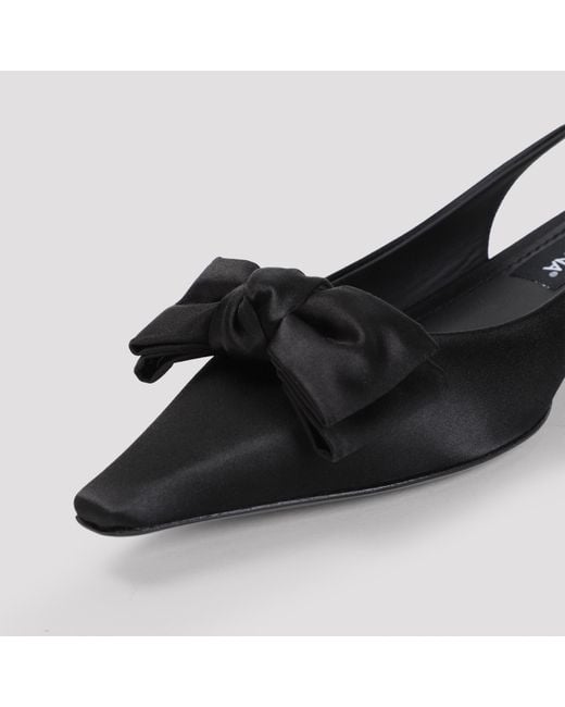 Dolce & Gabbana Black Bow Detailed Slingback Pumps