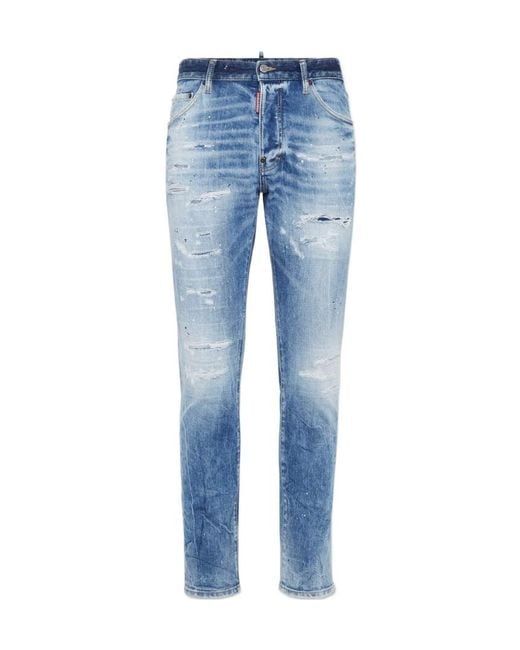 DSquared² Blue Distressed Cool Guy Jeans for men
