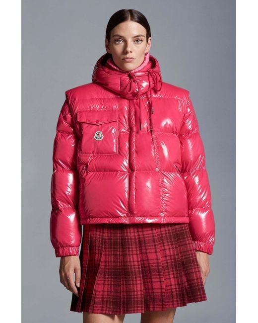 Moncler Pink Karakorum Short Down Jacket