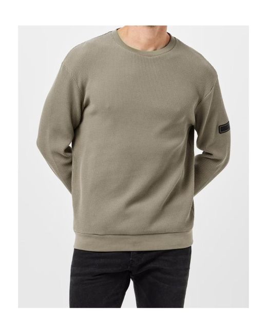 Barbour Gray Curve Crew Sweatshirt for men