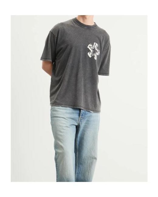 Represent Gray Logo Printed Crewneck T-Shirt for men
