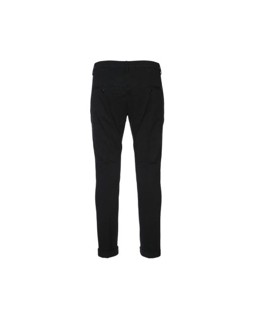 Dondup Black Slim Fit Tailored Pants for men