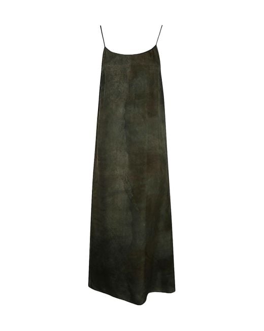 Uma Wang Green Thin Shoulder Strap Dress
