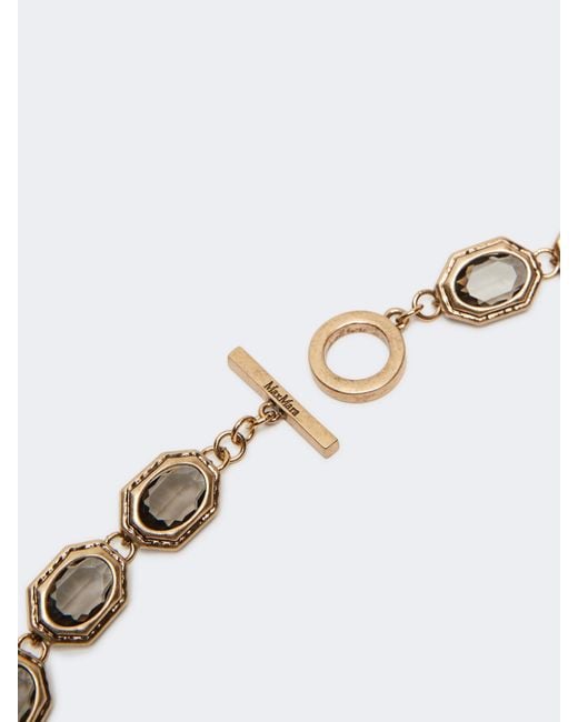 Max Mara Metallic Choker Necklace With Settings