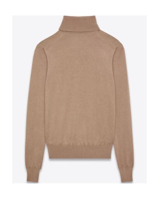 Saint Laurent Brown Turtleneck Sweater for men