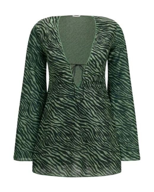 Oseree Green Casual Dress