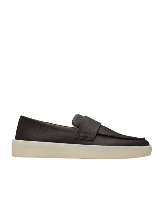 Boss Black Round-Toe Loafers for men