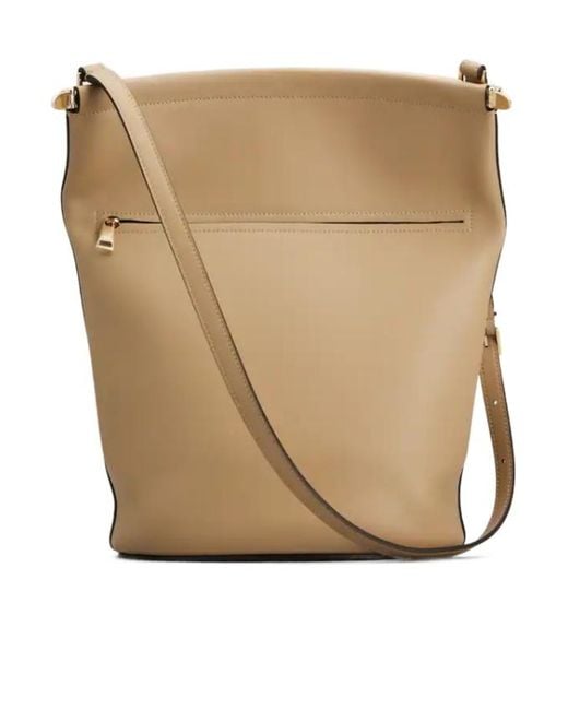 Tod's Natural Logo Embossed Bucket Bag