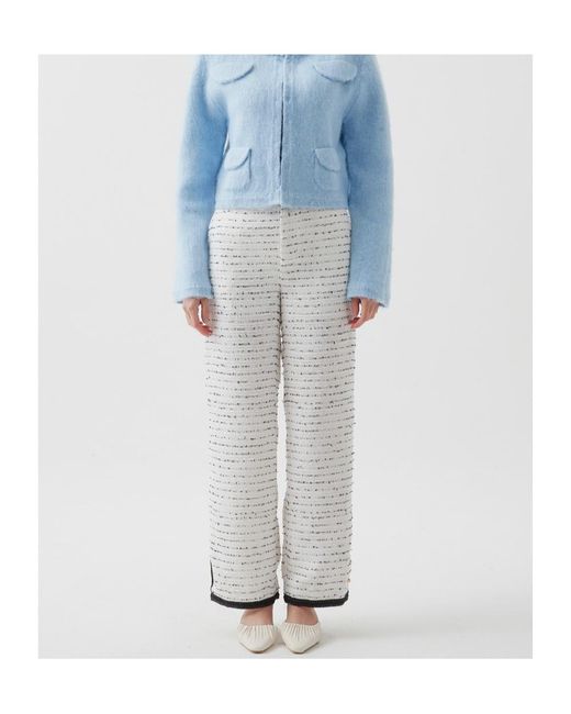 Marissa Chiara White Button Casual Pants